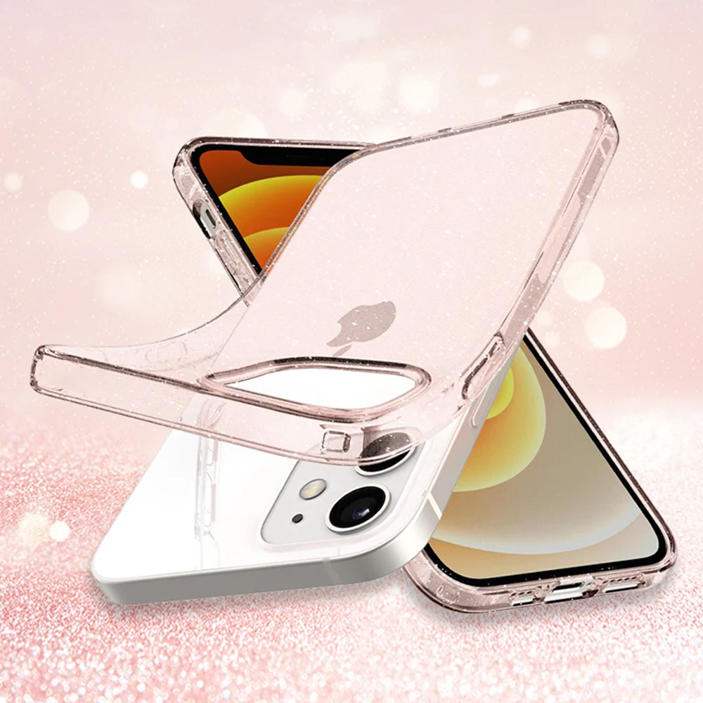 Роскошный яркий прозрачный Блестящий ударопрочный чехол для телефона iPhone 13 Pro Max