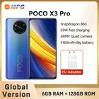 Глобальная версия POCO X3 Pro NFC 6 ГБ 128 Гб Смартфон Snapdragon 860 33 Вт NFC Quad AI камера 120 Гц DotDisplay аккумулятор 5160 мАч