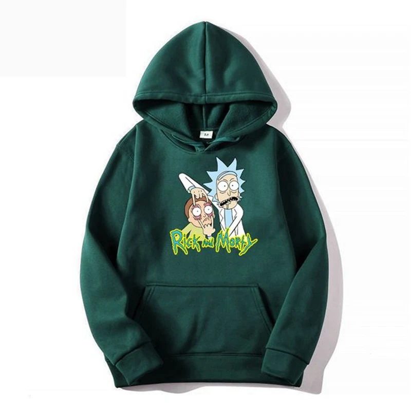 

2021Autumn And Winter Hot Print Rick And Moti Sweatshirt Men'S Anime Hoodie Funny Hooded Long Sleeve Casual Top Rick Morti