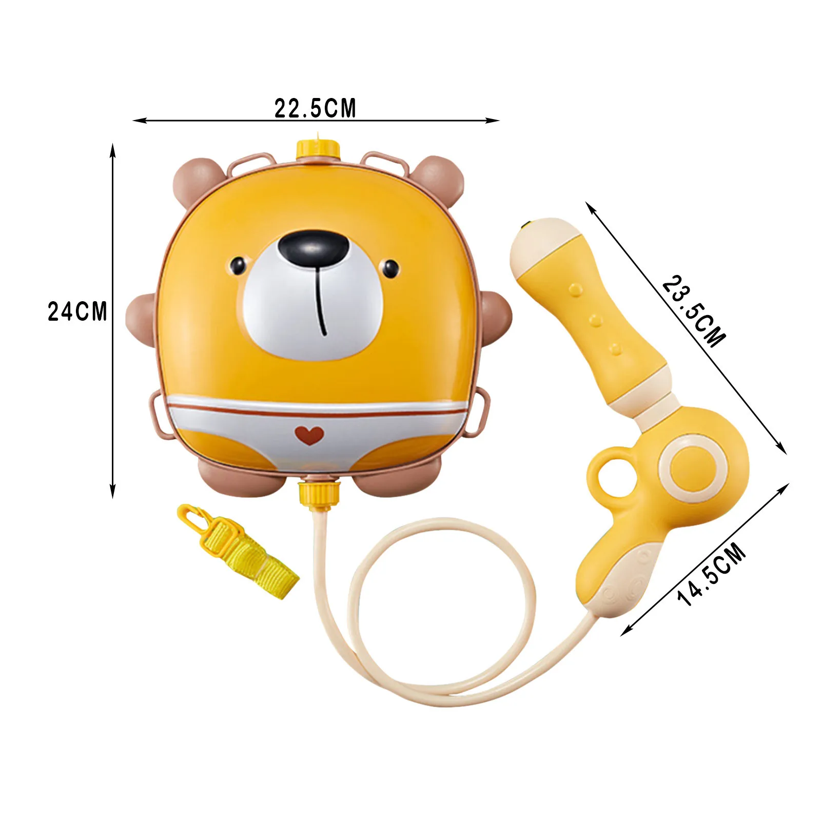 

Lovely Backpack Water Guns Squirt Water Toys Kawaii Cartoon Yellow Bear Love Panties Kids Backyard Summer Beach Toy