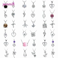 4 pcslot newest fashion pendant necklaces 925 sterling silver hot sale jewelry combination for wedding engagement package sale