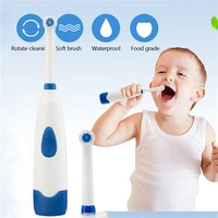electric toothbrush for baby kid children waterproof rotating teeth whitening oral hygiene tooth brush with 2 replace brush head