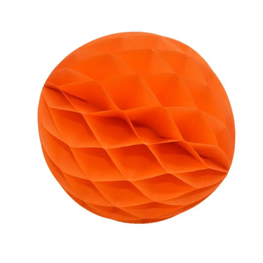 Orange 2 шт декоративные бумажные вафельные шары фестиваль фонарь Круглый Китайский бумажный фонарь Висячие шары для украшения для вечеринки, дня рождения - Цвет: Orange