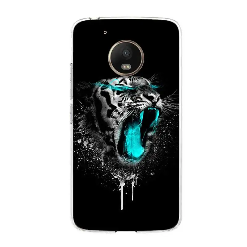

Ferocious Tiger Case Cover For Motorola G9 Play G9 Plus G7 Plus G8 Power Lite Soft Silicone Cases For Moto G5 G5S G6 E5 Back Cov