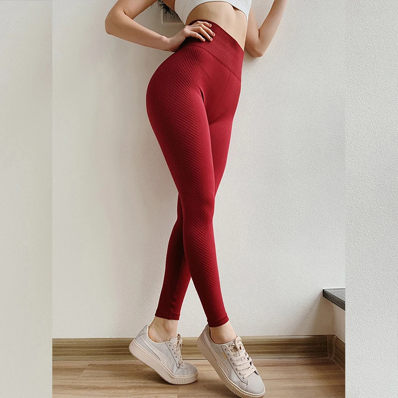 

Sports Leggings Women Fitness Seamless Energy Workout Running Gymwear High Waist Tummy Control Yoga Pant Sexy Lifting Hip Solid
