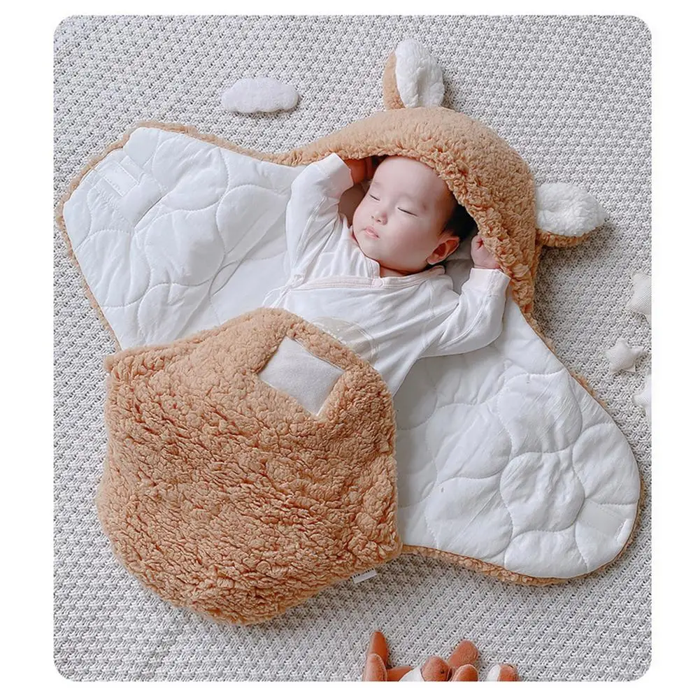 

Милые одеяла для новорожденных мальчиков и девочек, плюшевые пеленки, ультрамягкий пушистый флисовый спальный мешок, хлопковый мягкий комп...