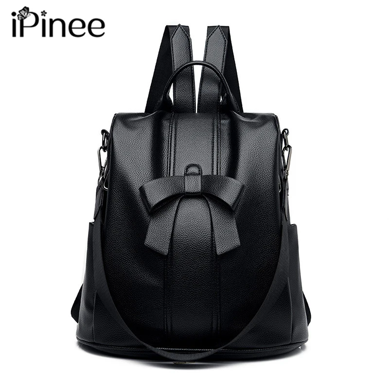 

iPinee New High Quality Leather Women Backpack Anti-Theft Travel Backpack Large Capacity School Bags for Teenage Girls Mochila