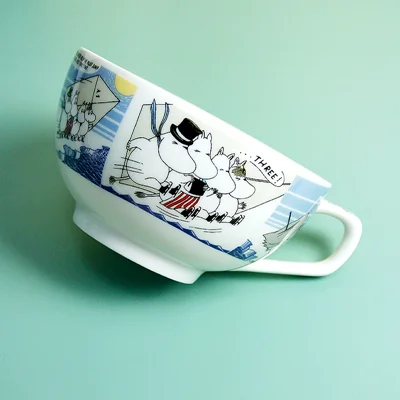 bowl Moomin Милая большая миска для лапши и тарелка набор чашка для Муми-троллей и миска для Муми-троллей - Цвет: bowl