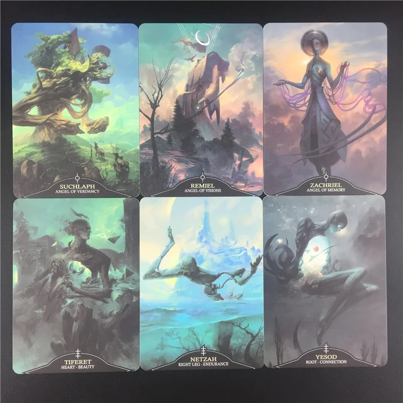 High quality English Version Angelarium Oracle Of Emanations Card Games Family Party Entertainment PDF Table | Спорт и развлечения