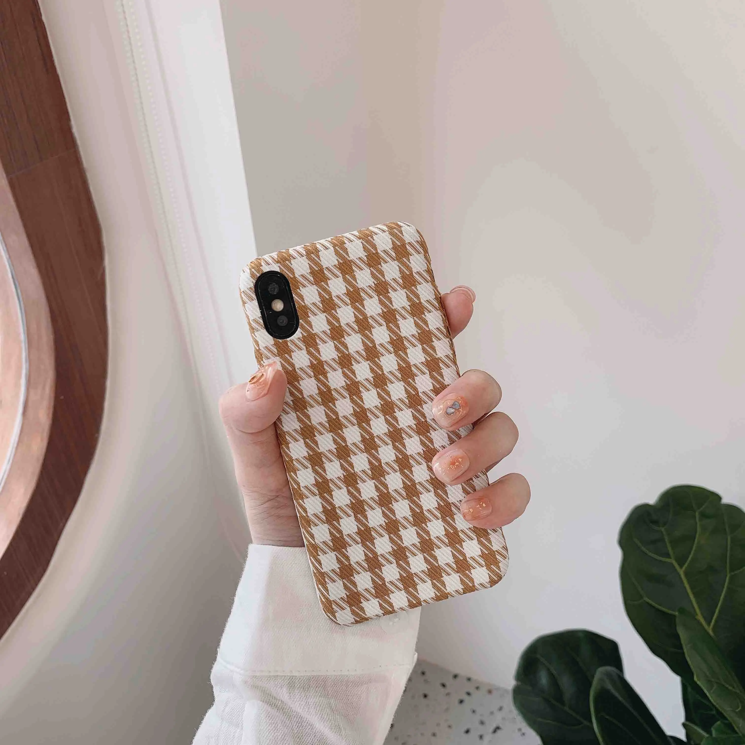 Тканевый сетчатый чехол для телефона Apple iPhone X XR 11 Pro XS Max 8 7 6S 6 Plus милые мягкие чехлы