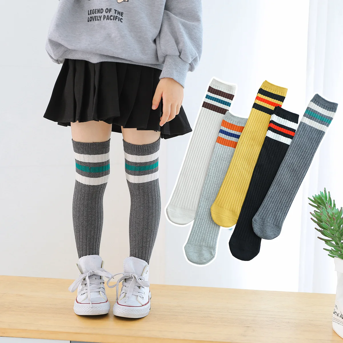 

Демисезонные детские гольфы до колен, спортивные гольфы для школьников, детские длинные танцевальные носки для девочек