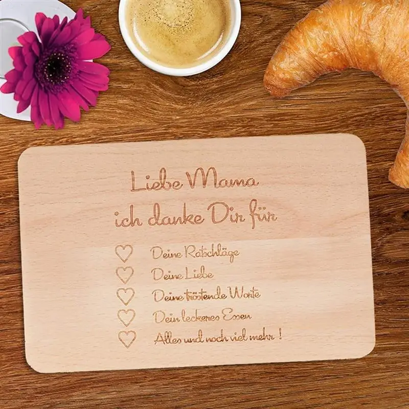 Доска для завтрака с гравировкой мама разделочная доска деревянная