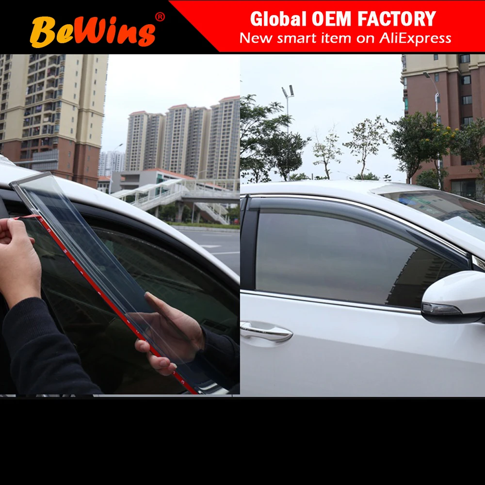 

Car styling For 19 Levin rain proof Corolla double Engine Refitted rain proof brow Carola window light strip