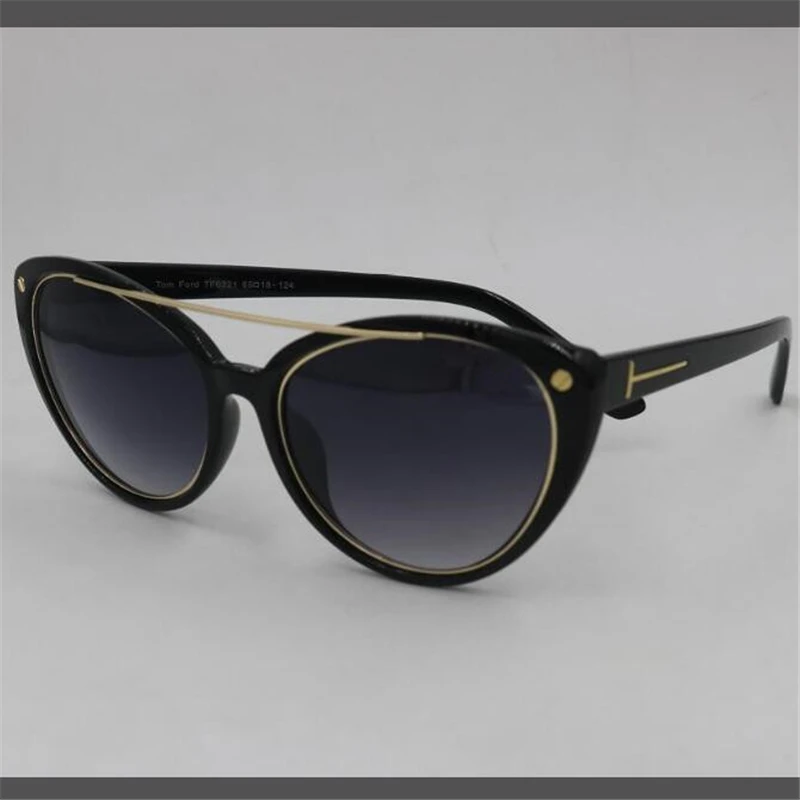 

Bright brown women's large frame sunglasses Plastic wide-leg glasses Designer brand sun protection mirror