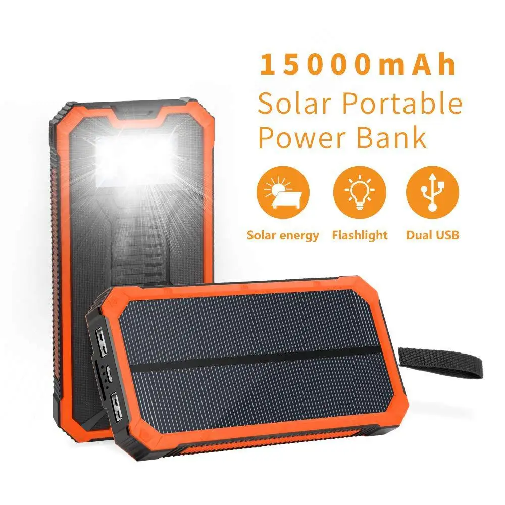 

Camping Light 10000 MA Solar Portable Power Source Outdoor Dual USB with Camping Light Charging Treasure Camping Lantern