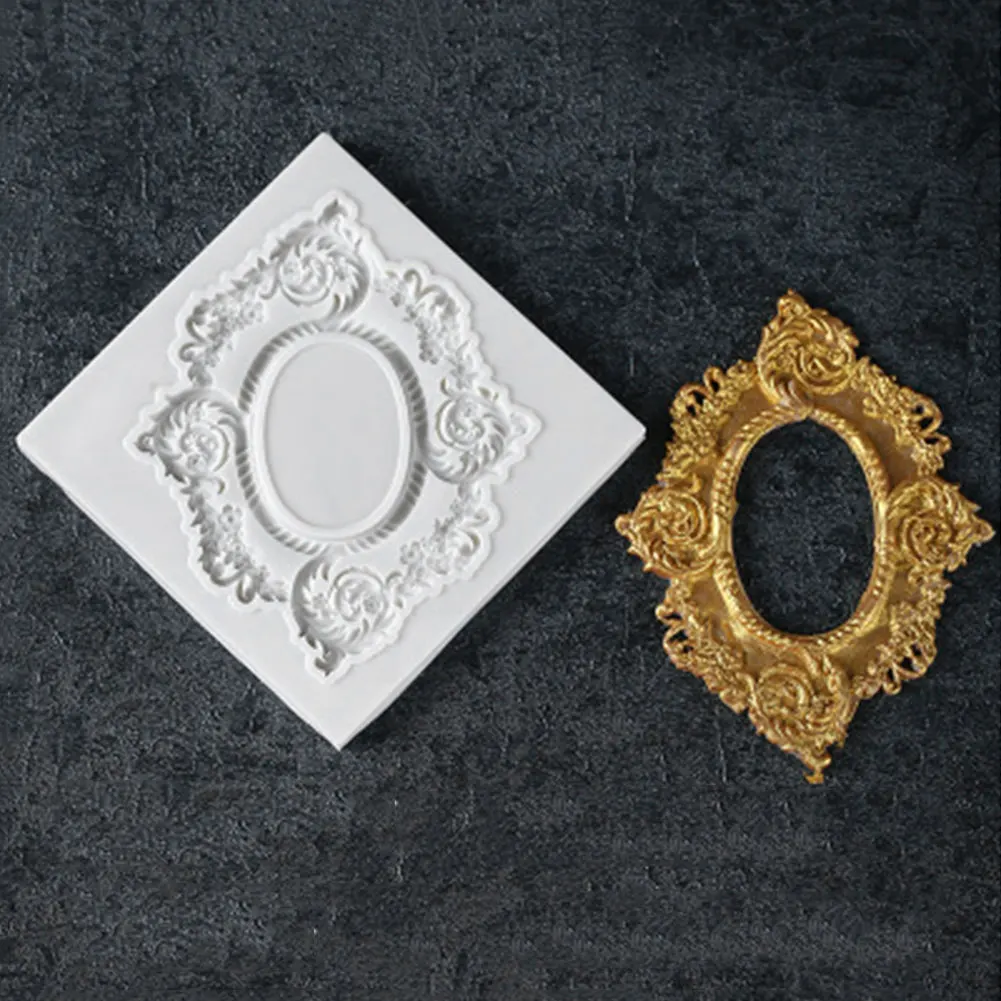 Цветочный узор рамка форма силиконовый кондитерский инструмент для выпечки