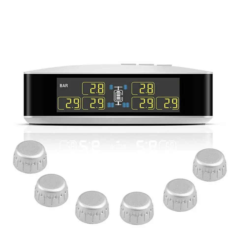 CAREUD TPMS U8T беспроводная система контроля давления в шинах для автомобиля пикап грузовик в режиме реального времени сигнализация давление и температура ЖК-дисплей