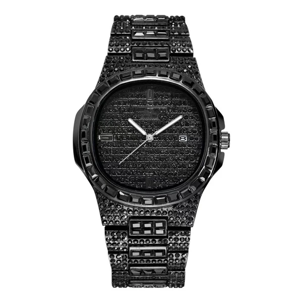 TT-4 Tacto часы Мужские лучший бренд класса люкс Полный бриллианты Patek Стиль военные мужские наручные часы серебряные классические AAA Мужские кварцевые часы - Цвет: TT-4