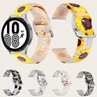 Ремешок силиконовый прозрачный для Samsung galaxy watch 4 40 мм 44 мм, классический браслет для наручных часов 46 мм 42 мм, с принтом 20 мм