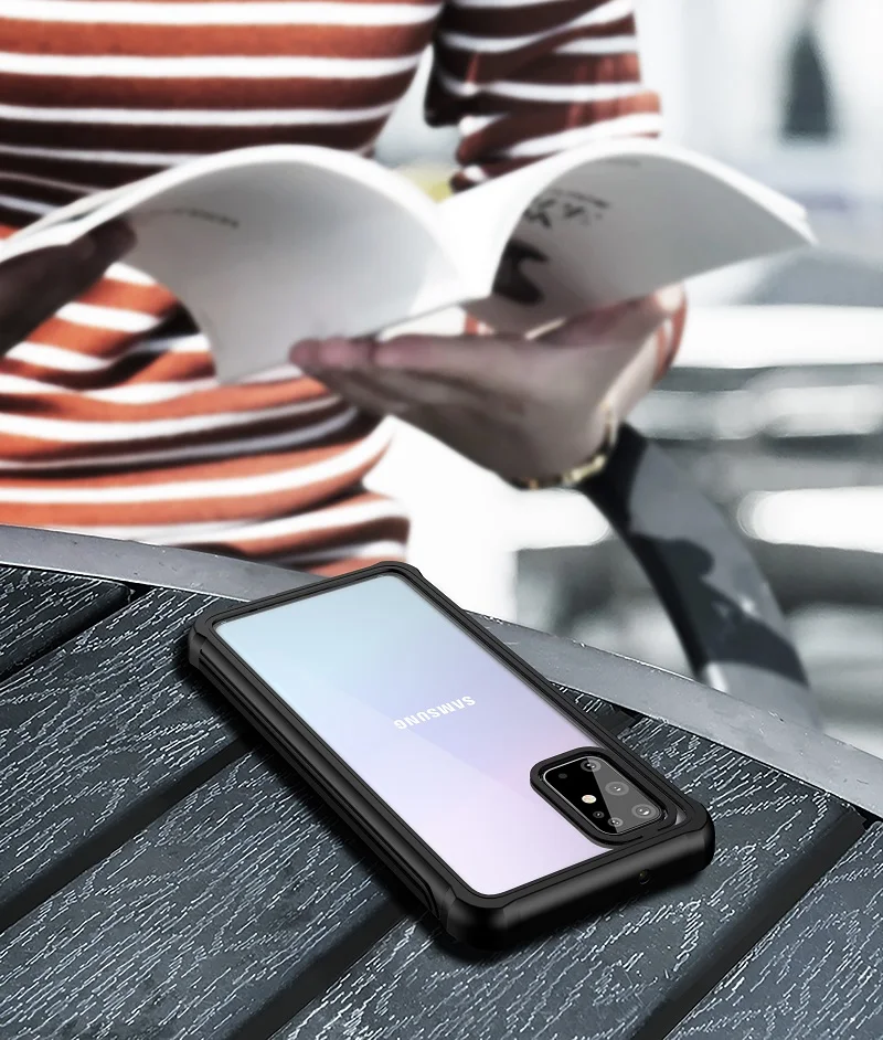 360 полная защита броня для Samsung Galaxy S20 Ультра чехол мягкий прозрачный