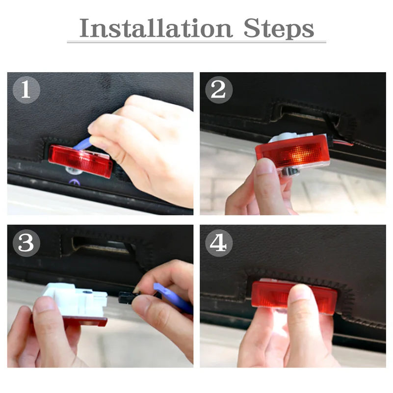 

2X LED Logo Car Door Welcome Light interior lamps For Mercedes Benz GLK 350 4MATIC A B Class X204 W169 W168 W245 B200 A160 A180