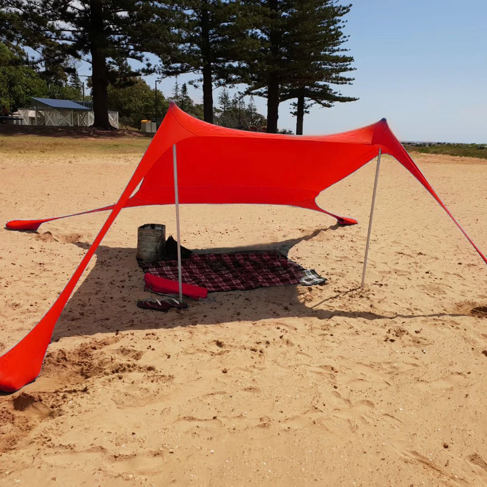 저렴한 휴대용 퍼걸라 방풍 해변 차양과 전망대 완벽한 캐노피 그늘막 텐트, 햇빛 가림막 그늘막