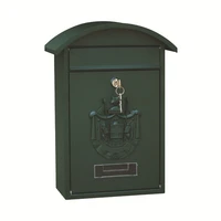vintage pastoral outdoor iron mailbox lockable wall mounted post box key mailbox rainproof letterbox garden decor supplies