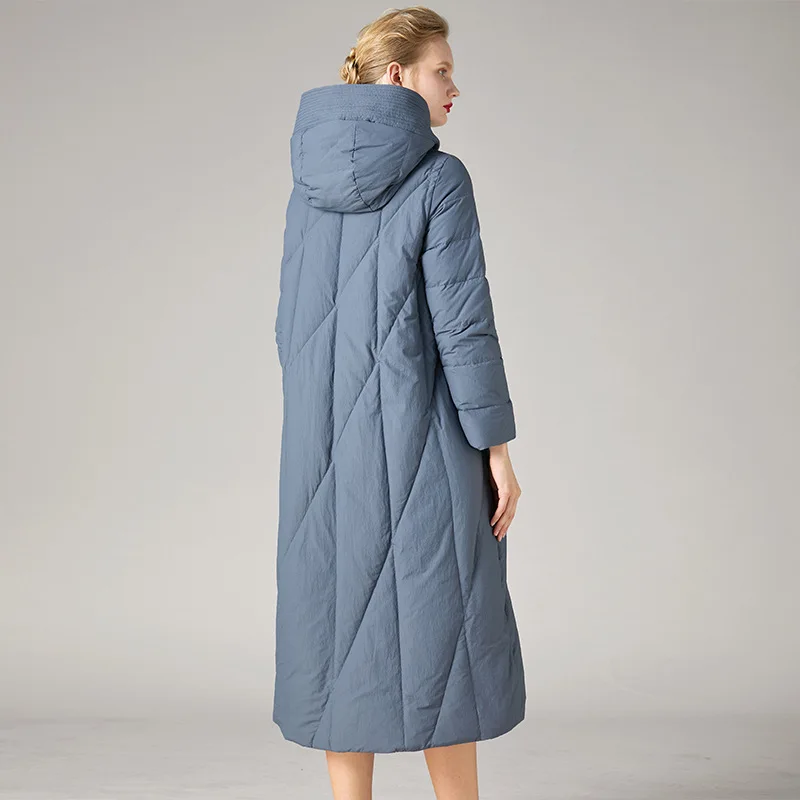 Новинка длинный пуховик Elifashion женская зимняя куртка с украшением из ниток