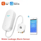 Датчик утечки воды Tuya с Wi-Fi и сигнализацией, автономный датчик перелива воды с оповещением для домашней безопасности