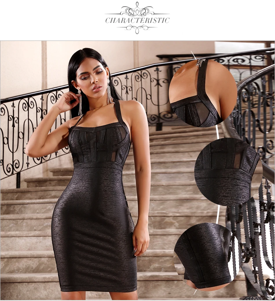 ADYCE, новинка, летнее женское Бандажное платье, Vestidos, сексуальное, черное, с бретелькой через шею, кружевное, с открытой спиной, бодикон, Клубное платье, миди, вечерние платья знаменитостей