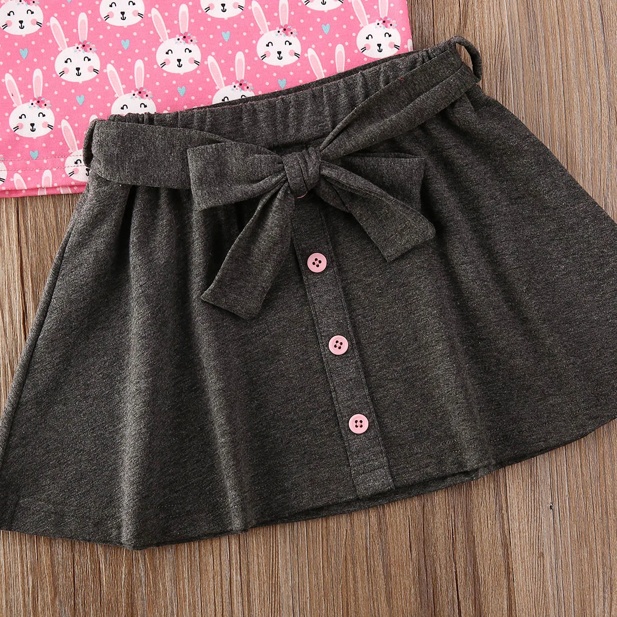 Одежда для девочек комплект из 2 предметов новорожденных Пасхальная маленьких