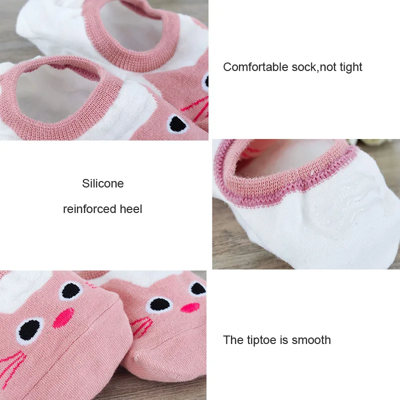 5 пар/лот в наличии женские тапочки летние милые с мультяшным рисунком носки до