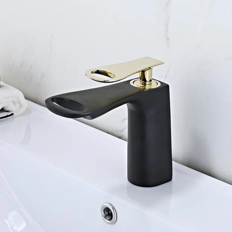 Смеситель для раковины Azeta современный белый золотой водопад смеситель кран