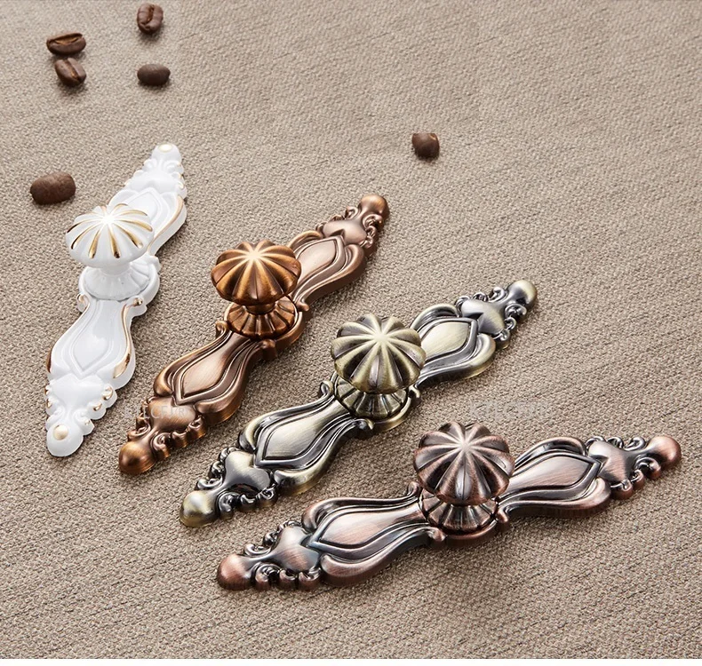 Цинковый сплав античный шкаф комод фурнитура кухонная ручка цвет слоновой кости