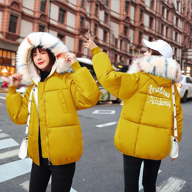 

Women Down Parka 2019 Winter New Fashion Warm Hooded Parkas Coat Loose Casual Outwear For Ladies Streetwear Thick Zipper Coats