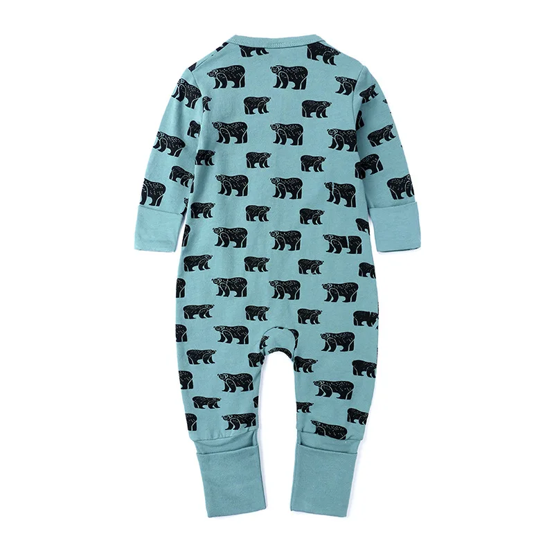 Комбинезоны для новорожденных; хлопковая одежда для мальчиков и девочек; комбинезон с длинными рукавами с рисунком; сезон зима-весна; для детей от 3 месяцев до 3 лет