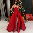 Вечернее платье Verngo, красное, нарядное, длинное, для выпускного вечера, для рождества, 2019