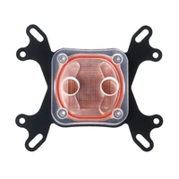 computer cpu water cooler 50mm transparent cover cooling block for amd intel