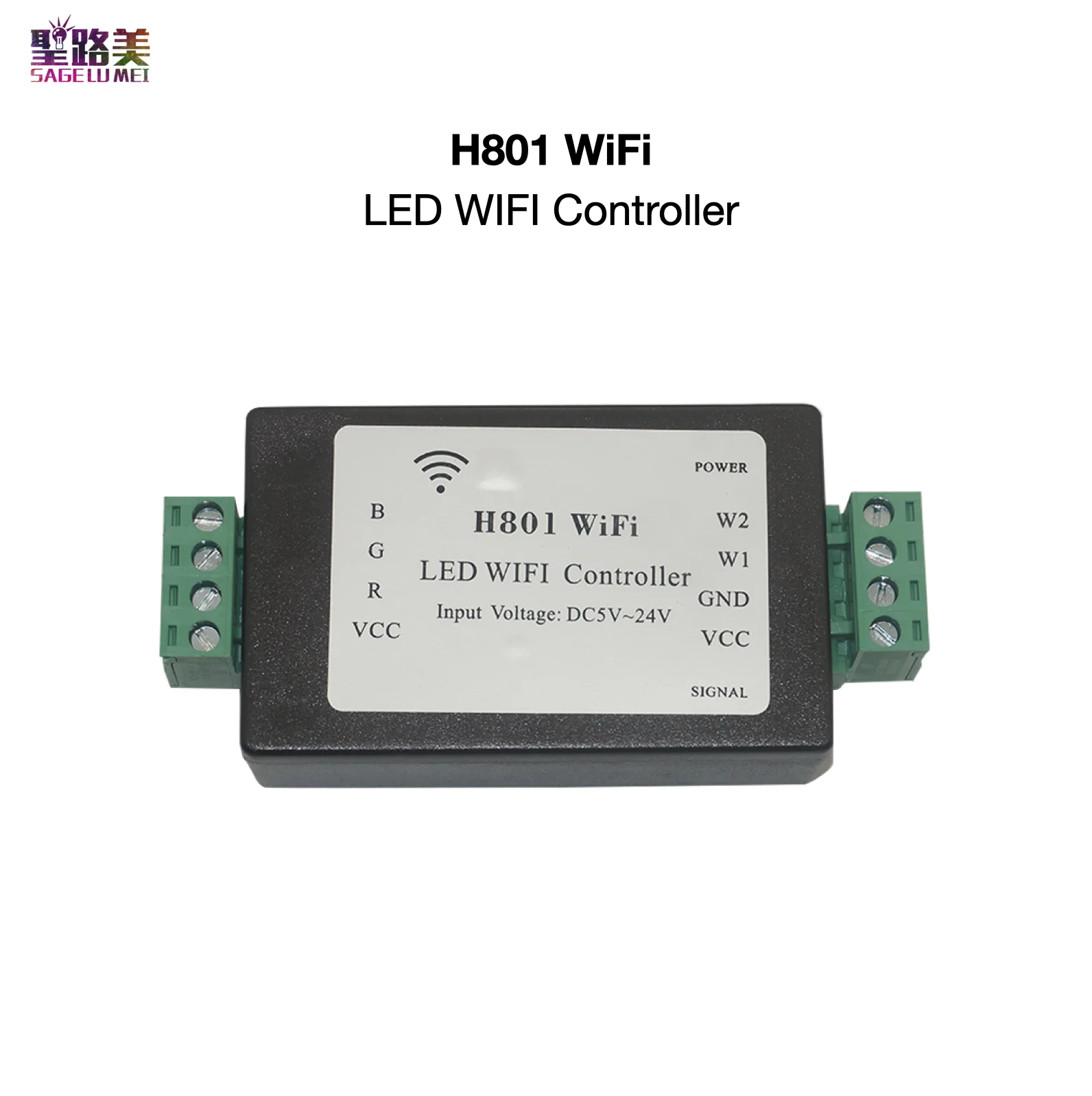 

H801 RGBW LED WIFI Controller LED RGB Controller DC5-24V Input 5CH*4A Output For 5050 2835 3528 SMD Led Strip Light Tape Ribbon