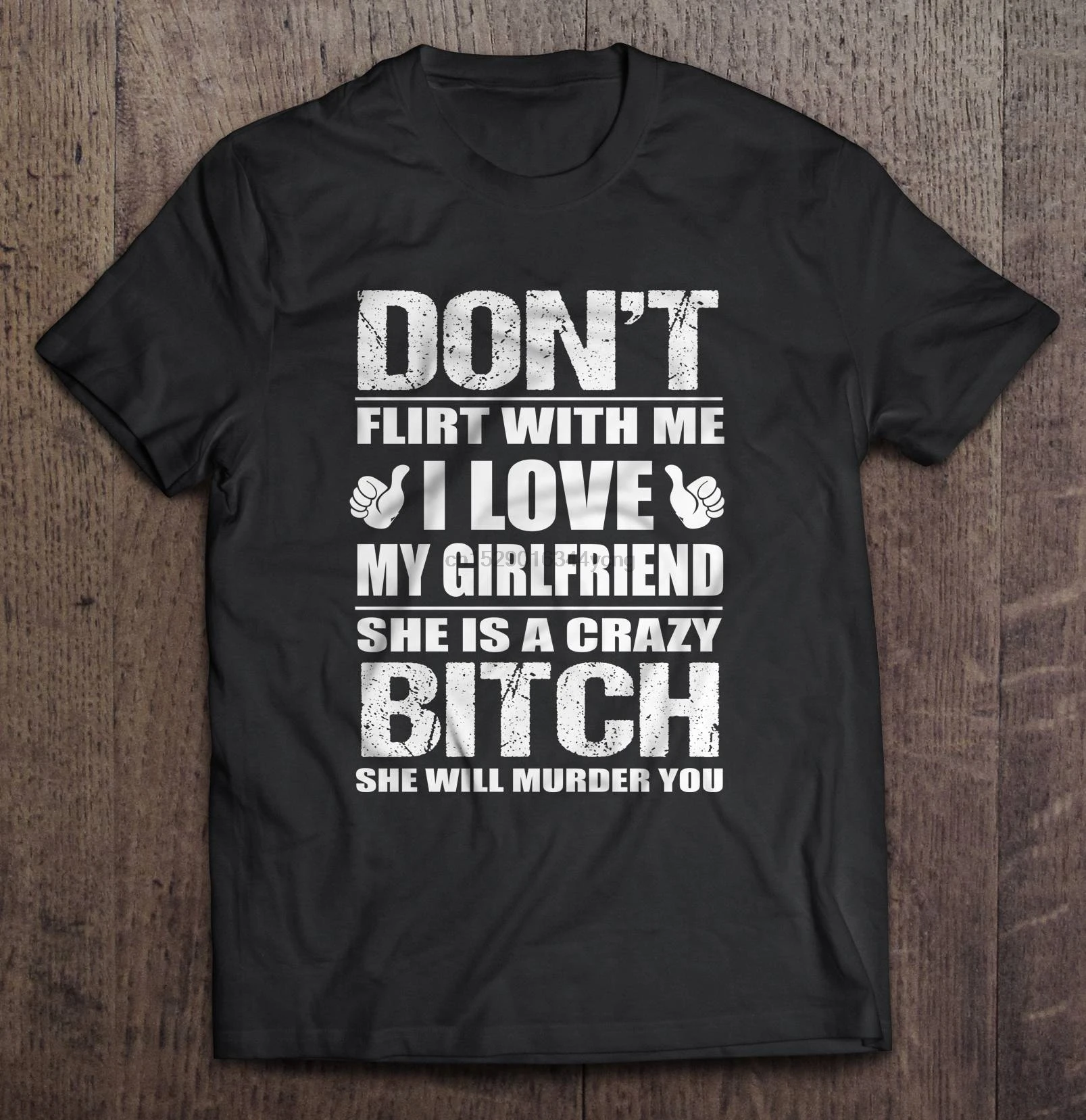 Для мужчин забавная Футболка модная футболка с надписью Don't Флирт со мной I Love My