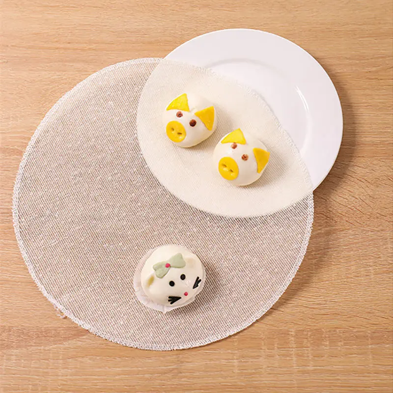 5 шт. круглая Бамбуковая Пароварка Бумага отпаривания s бытовой хлопковый Паровая