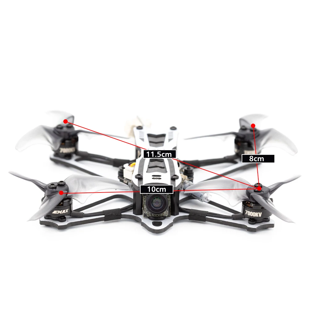 EMAX Tinyhawk Фристайл 115 мм F411 2S 1103 7000KV бесщеточный двигатель 2,5 дюймов Fpv гоночный Дрон BNF