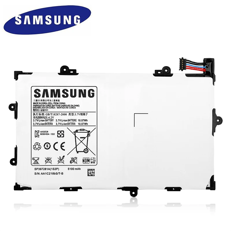 Оригинальный аккумулятор для планшета SP397281A Samsung Galaxy Tab 8. 0 i815 P6800 P6810 оригинальные