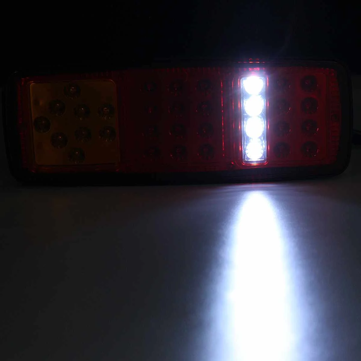 

2Pcs 12V 33 LEDs Car Trailer Truck Tail Light Rear Taillight Stop Brake Lights Turn Signal Indicator Lamp for Bus Van Caravan