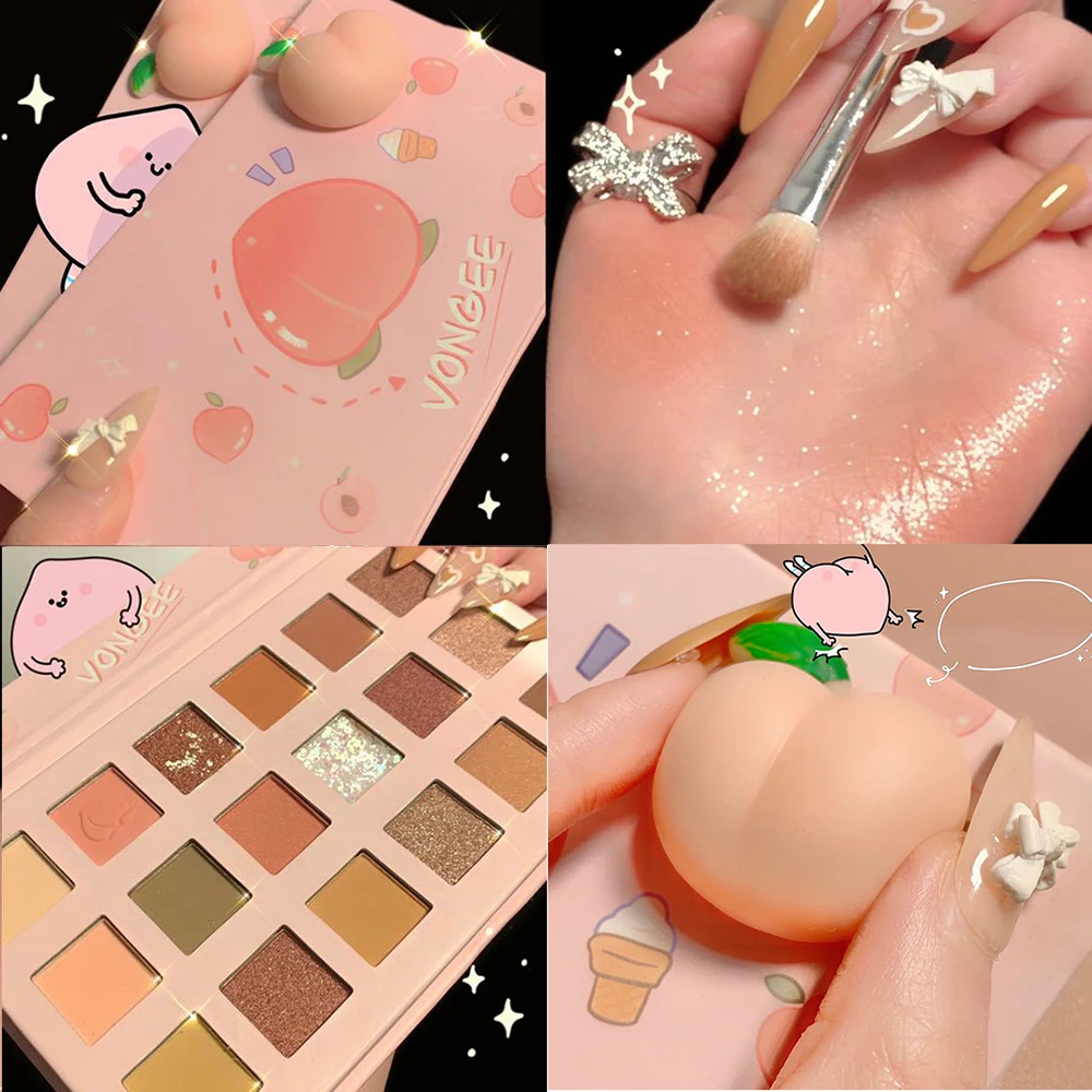 

Cute Peach 18 Color Eyeshadow Palette Eye Makeup Palette Cute Makeup Eye Shadows Kit Beauty Eye Pallete Long Lasting Waterproof