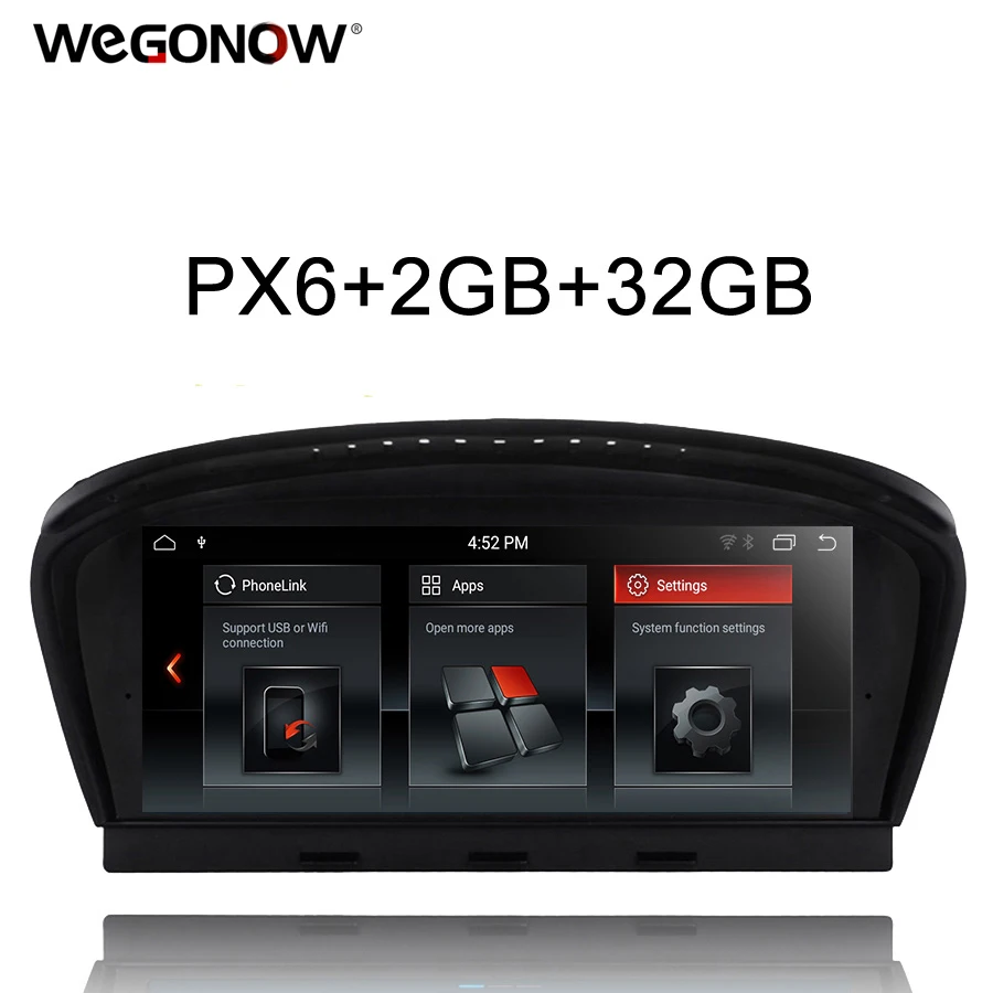 HD PX6 IPS Android 8 1 6 ядер 2 Гб ОЗУ 32 ГБ Автомобильный DVD-плеер WIFI RDS радио BT GPS для BMW E60 E61 E63