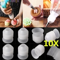 fashion 10pcs icing piping nozzles tips converter coupler pastry tool cake decorating home tips