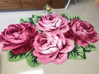 high quality luxury 3d rose carpet bedroom rugs home living room wedding lover flower rugs parlor art soft floor mat 200120cm