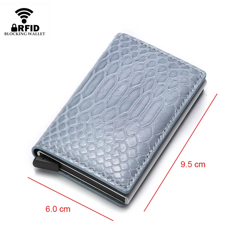 Женский и мужской кошелек с держателем для Карт Rfid винтажный тонкий кожаный мини