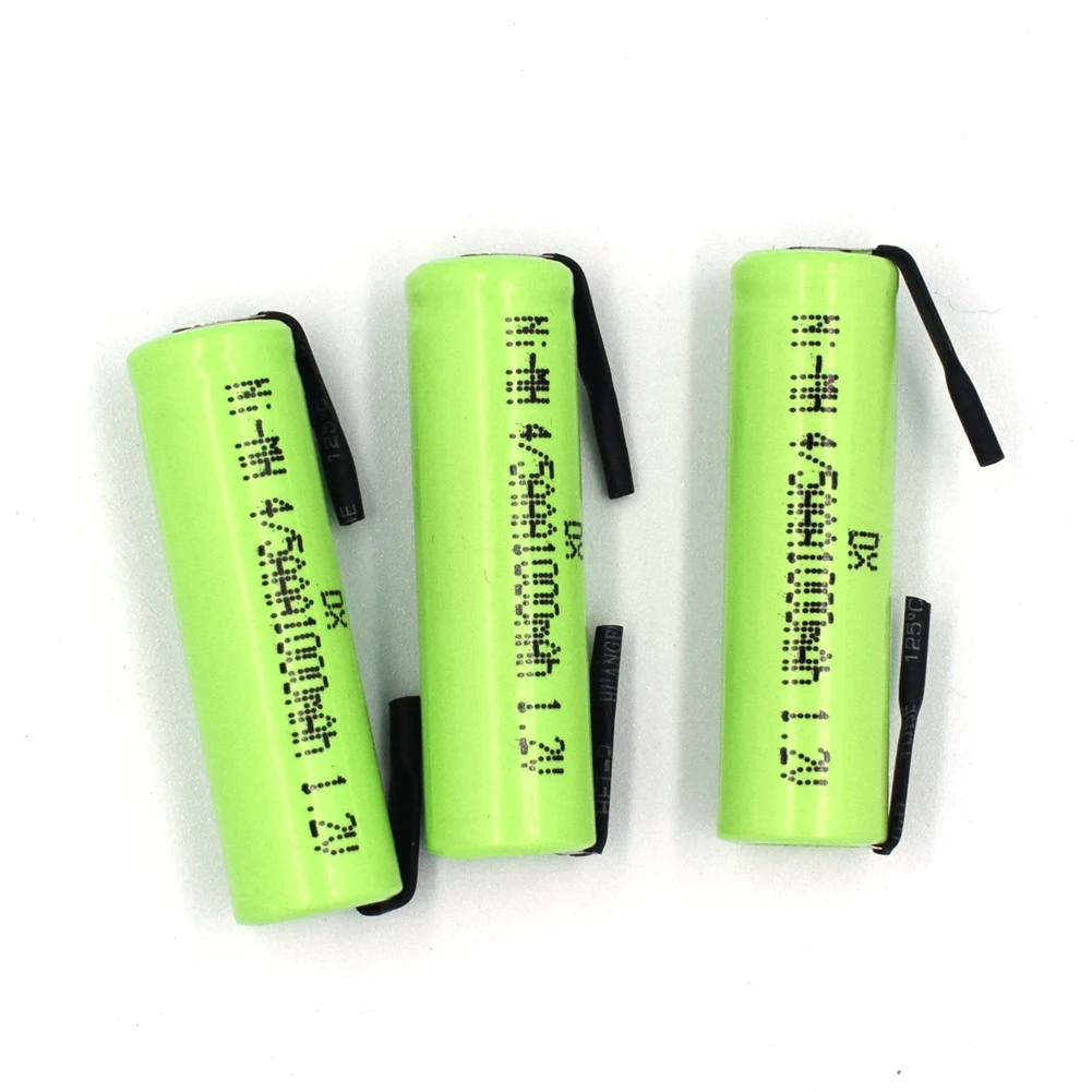 

1.2V 4/5AAA Rechargeable Battery 1000mAh Nimh With Welding Taps For e-toothbrush